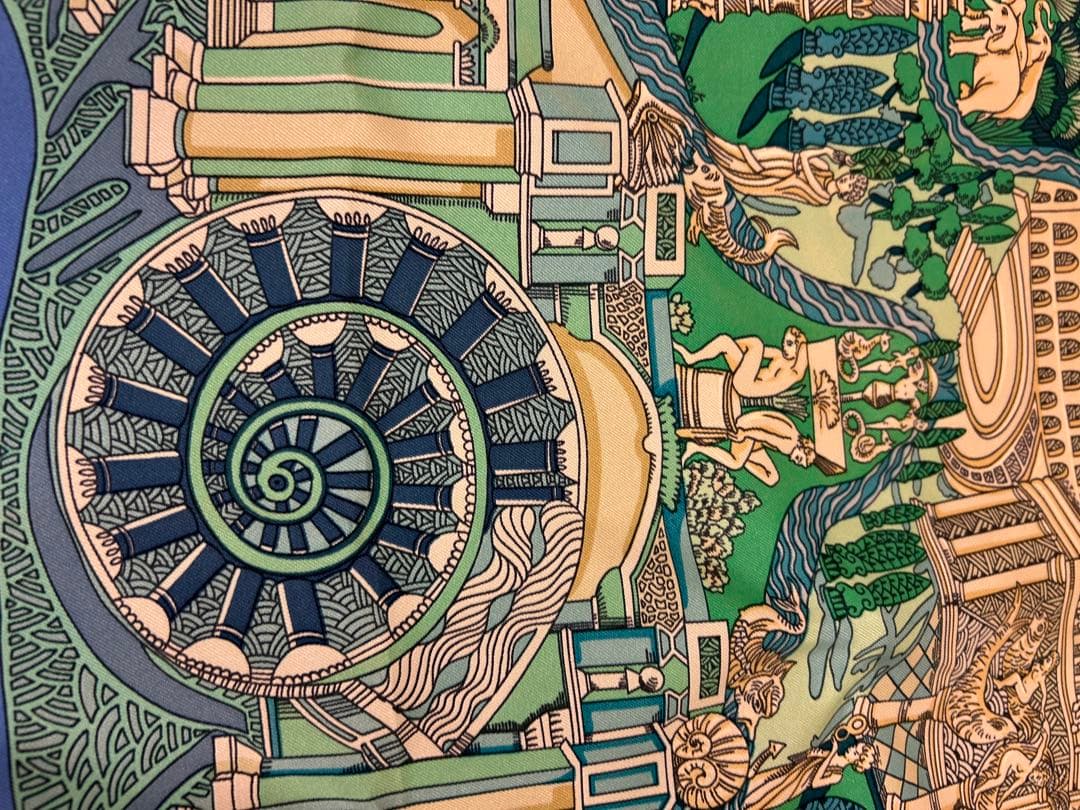 エルメススカーフ　カレ90 「L'ATLANTIDE アトランティス大陸