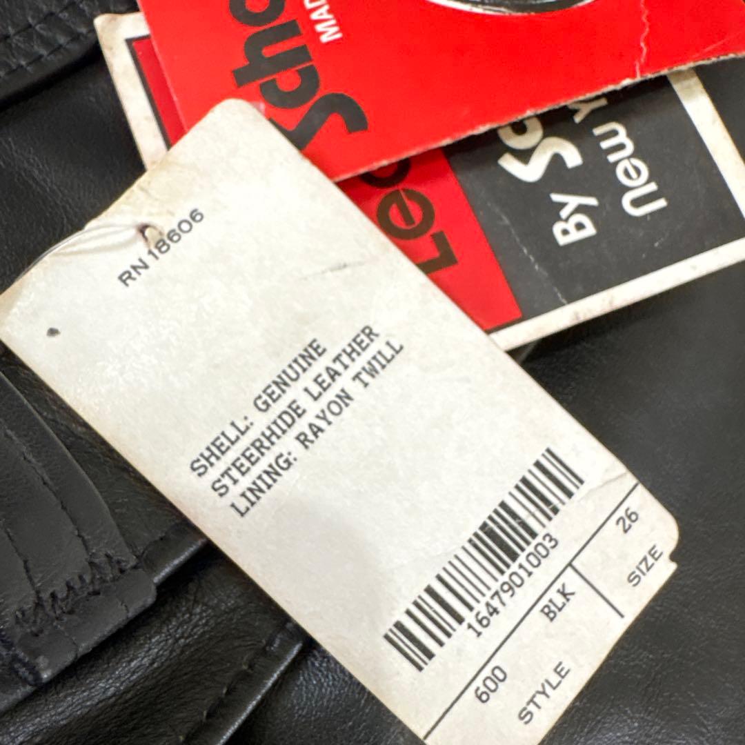 新品未使用！schott レザーパンツ W26 新品　ショット