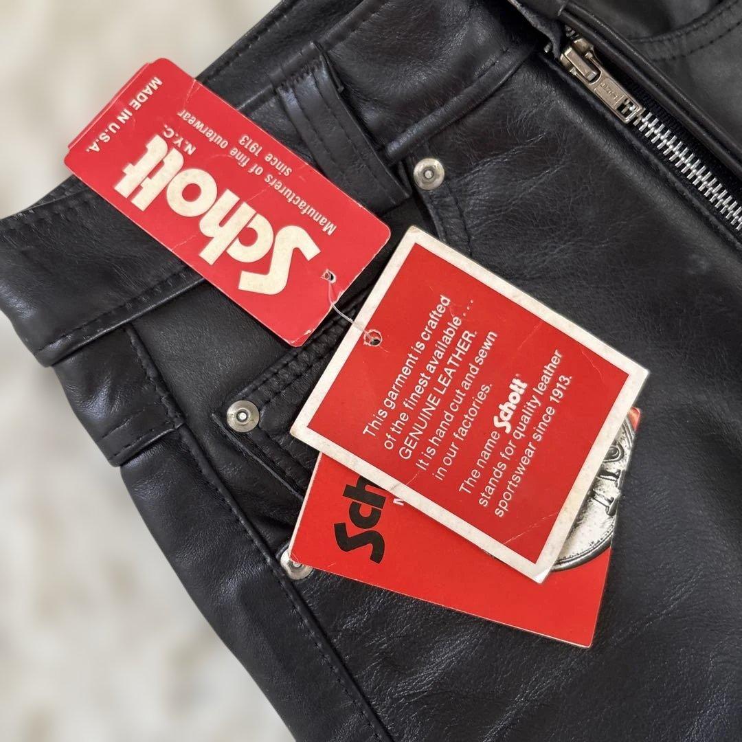 新品未使用！schott レザーパンツ W26 新品　ショット