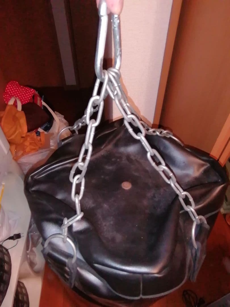 ク*ノ様 引き取り限定　サンドバッグ　黒　レーザー　中古