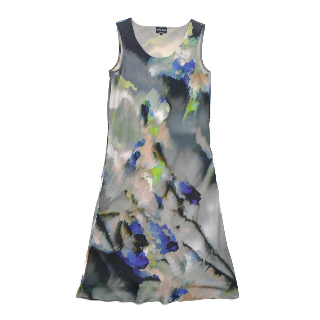 【美品】GIORGIO ARMANIジョルジオアルマーニ イタリア製シルクドレス