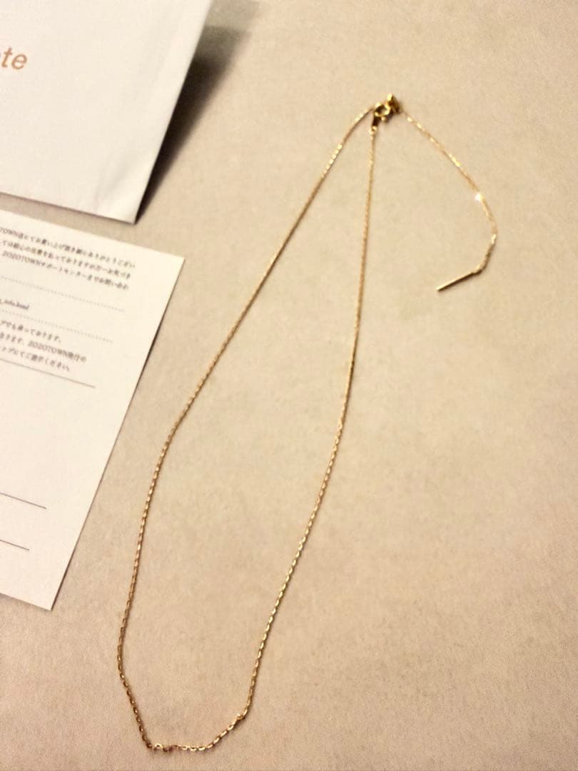 新品未使用 ete K18YGミラーカットチェーンネックレス 18金 ゴールド