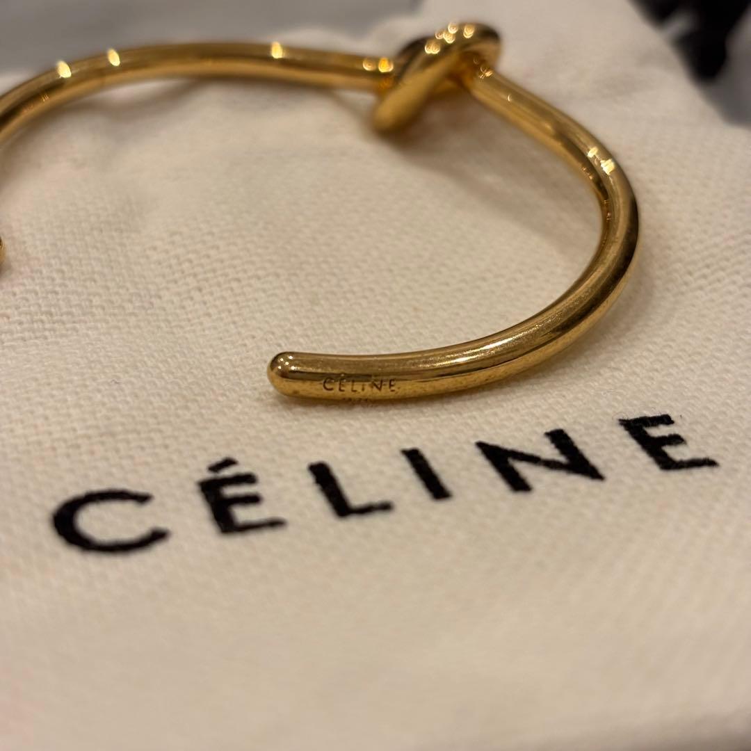 CELINE セリーヌ ノット ブレスレット ゴールド