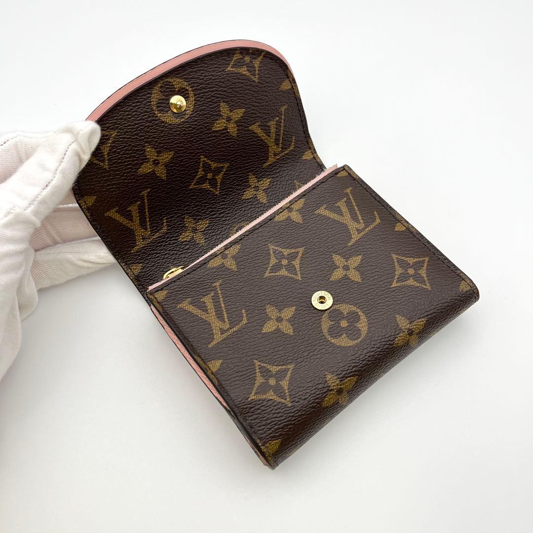 ルイヴィトン モノグラム ポルトフォイユ アリアンヌ 三つ折り財布 ローズ