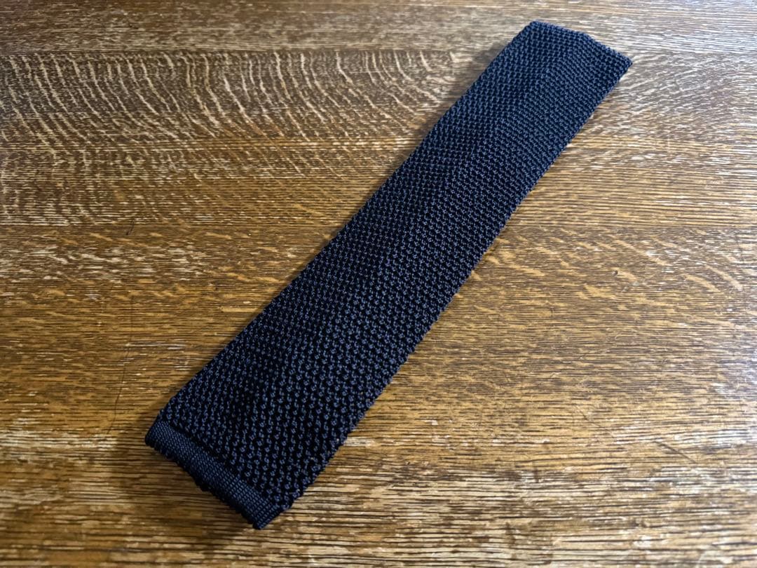 新品Atto Vannucci イタリア製 シルクニットタイ ネクタイ ブラック