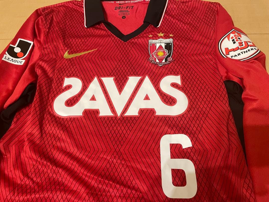 ナイキJリーグ日本サッカーユニフォーム浦和レッズ山田暢久11 12ホーム赤黒