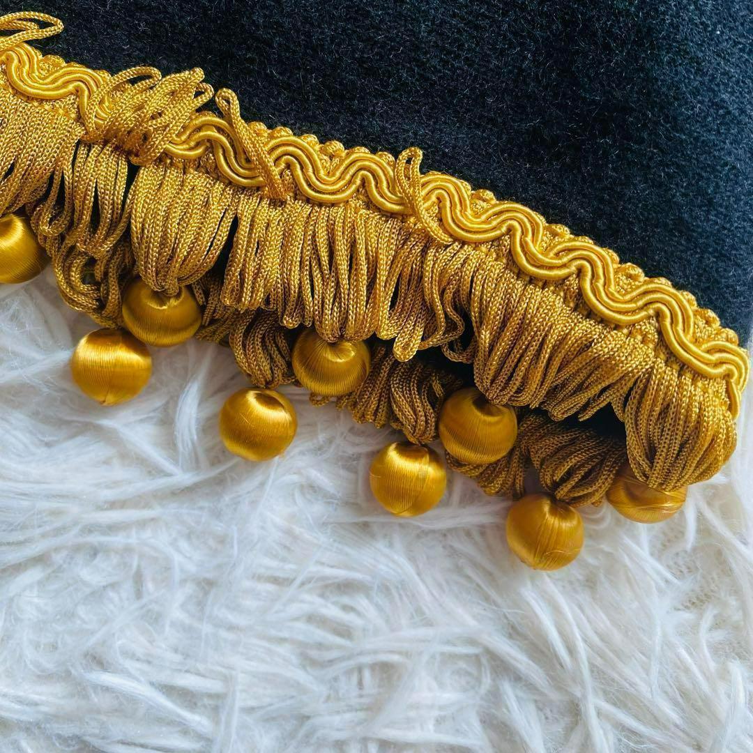 美品 シリンギルド カシミヤ100% ビジュー 刺繍 大判ポンチョ 大きいサイズ