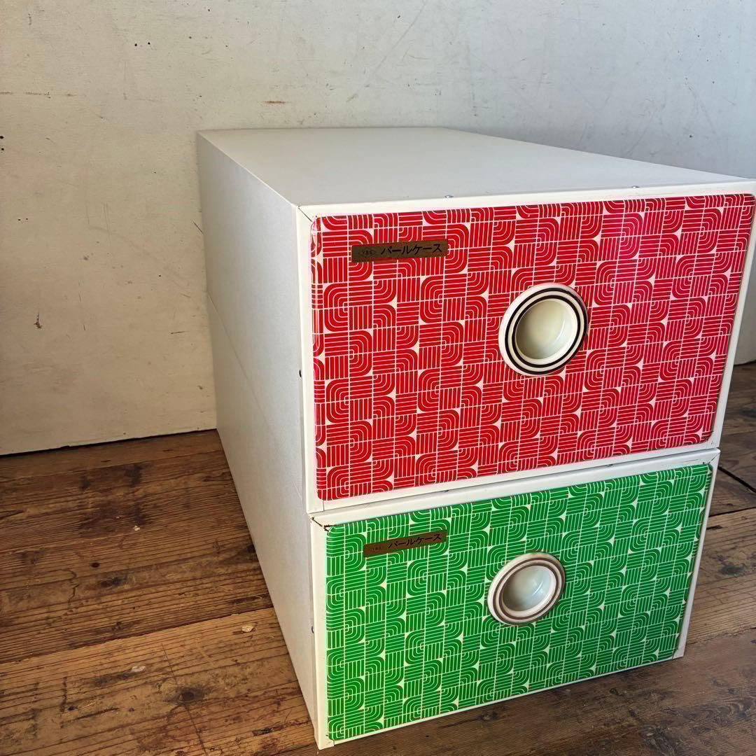 レトロポップ 衣装 衣類収納 ケース 幾何学 ミッドセンチュリー ブリキ