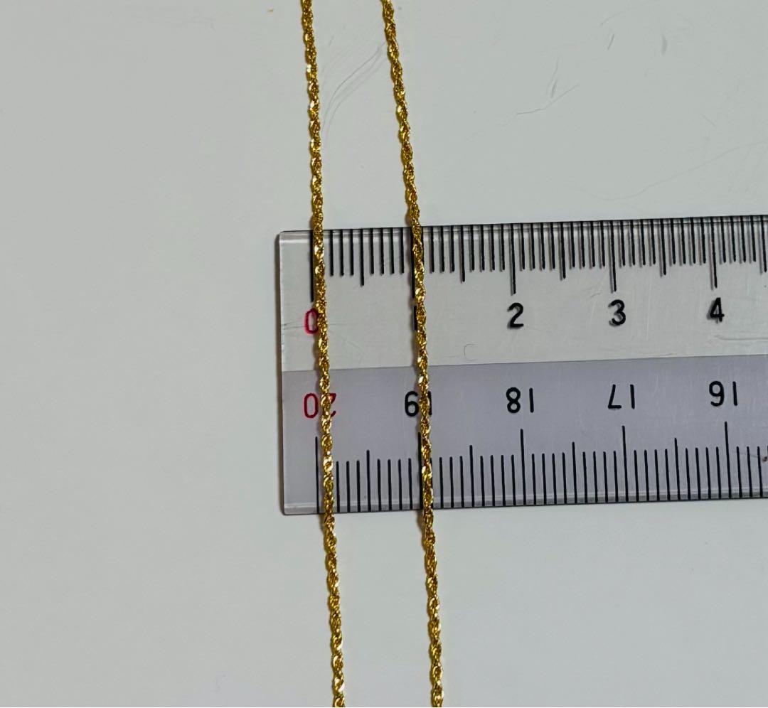 18K ロープ チェーン ネックレス 18k AU750 18金 45㎝