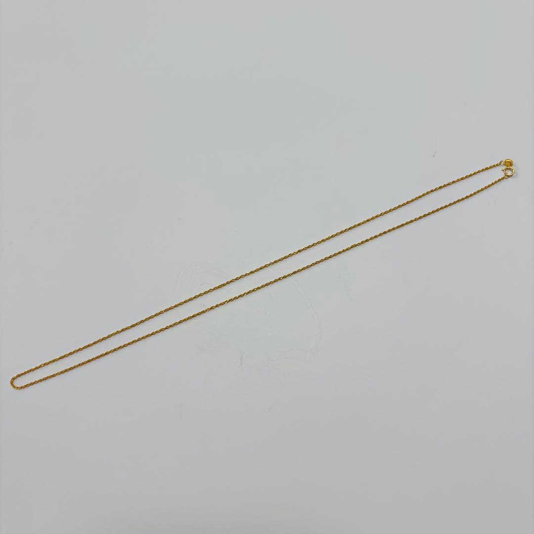 18K ロープ チェーン ネックレス 18k AU750 18金 45㎝