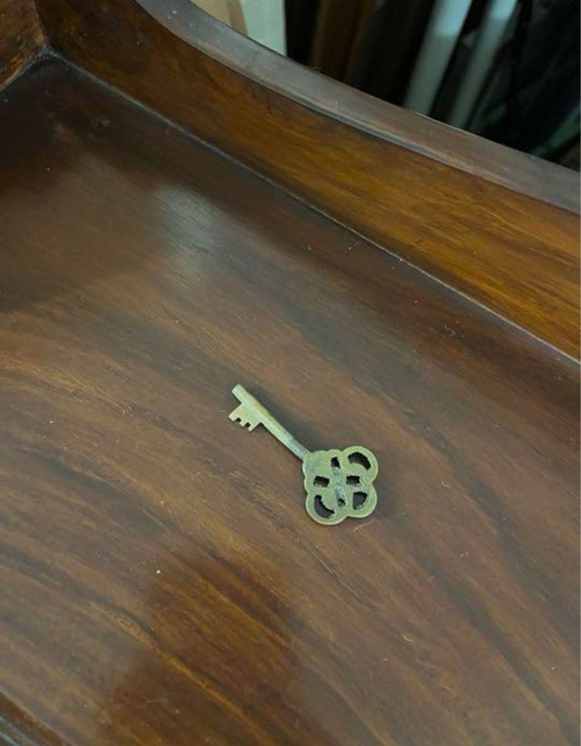 アンティーク 古家具 ガブリオレレッグ ライティングビューロー 鍵付