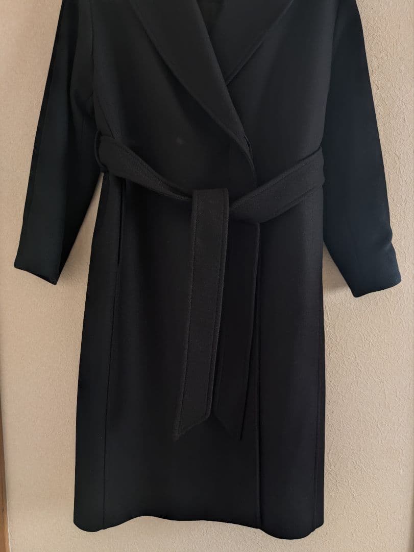 ZARA ブラック ロングコート Mantecoウール
