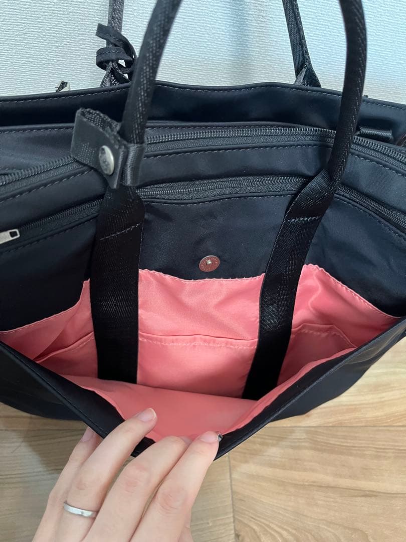 SELENT ÉTHER セレーンエテール　 ブラック&ピンク　トートバッグ