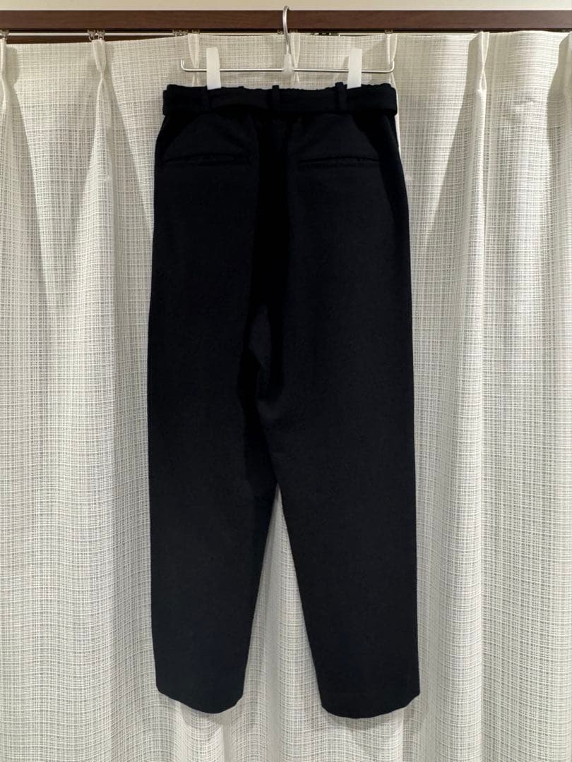 パンツ Cornier WOOL SILK NEP BELTED PANTS
