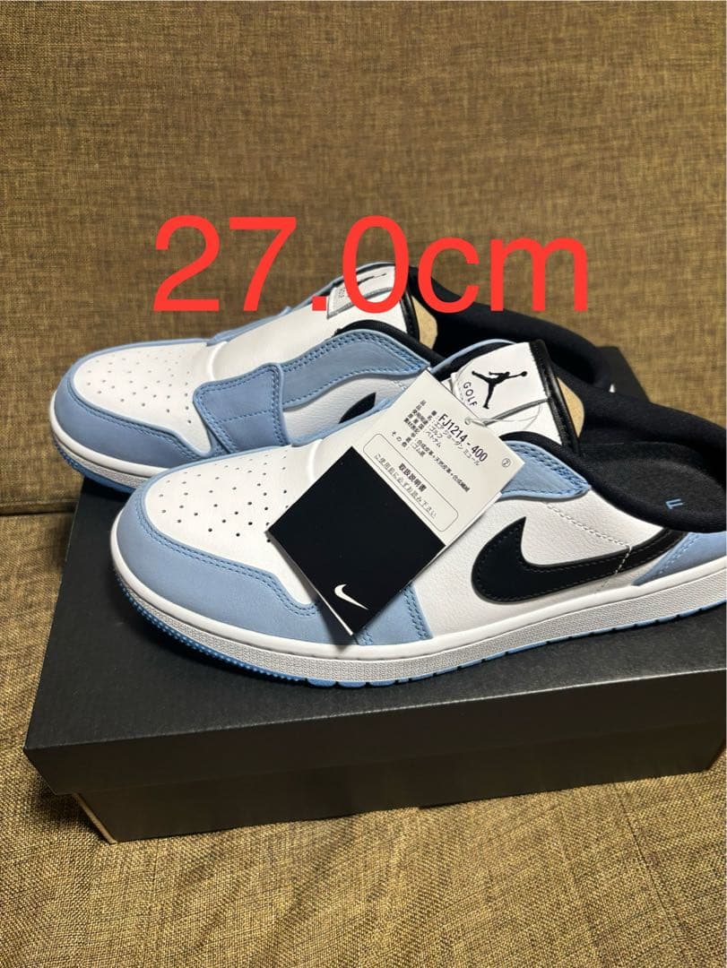 エアジョーダン　Golf シューズ 27.0cm ホワイト/ブルー　ミュール