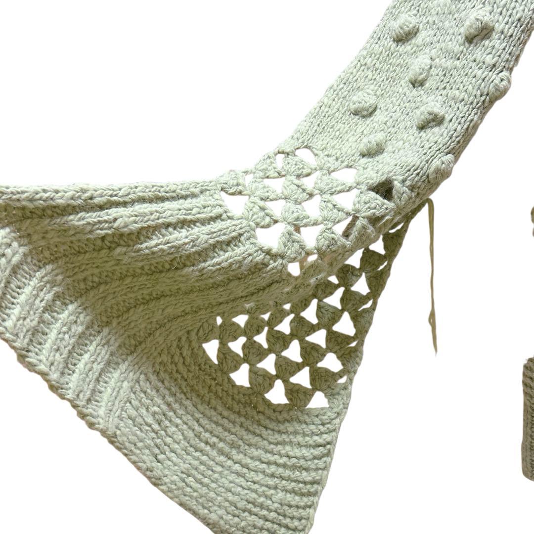 MM6 Maison Margiela クロシェ編みマフラー アルパカ混