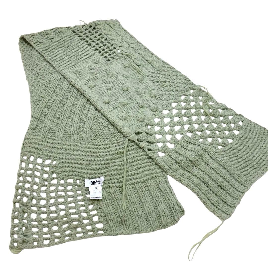 MM6 Maison Margiela クロシェ編みマフラー アルパカ混
