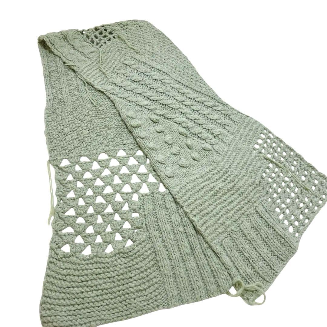 MM6 Maison Margiela クロシェ編みマフラー アルパカ混