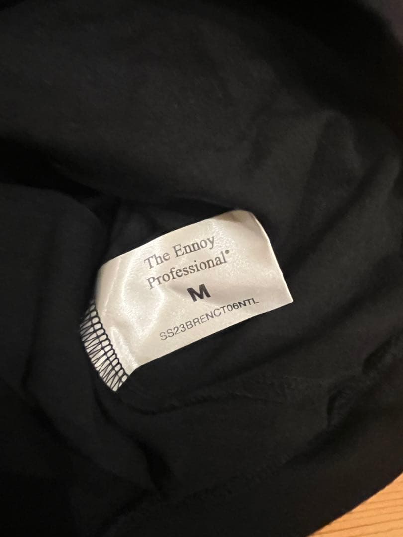 トップス ennoy Long sleeve hem rib tee (BLACK) M