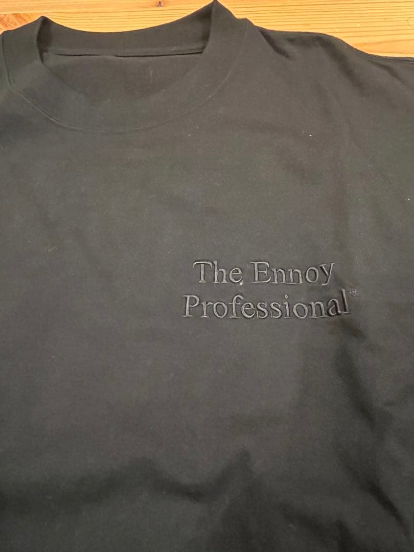 トップス ennoy Long sleeve hem rib tee (BLACK) M