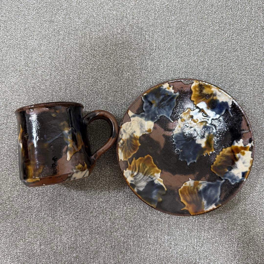 やちむん 沖縄 石倉陶器所 壺屋焼 マグカップ ソーサー