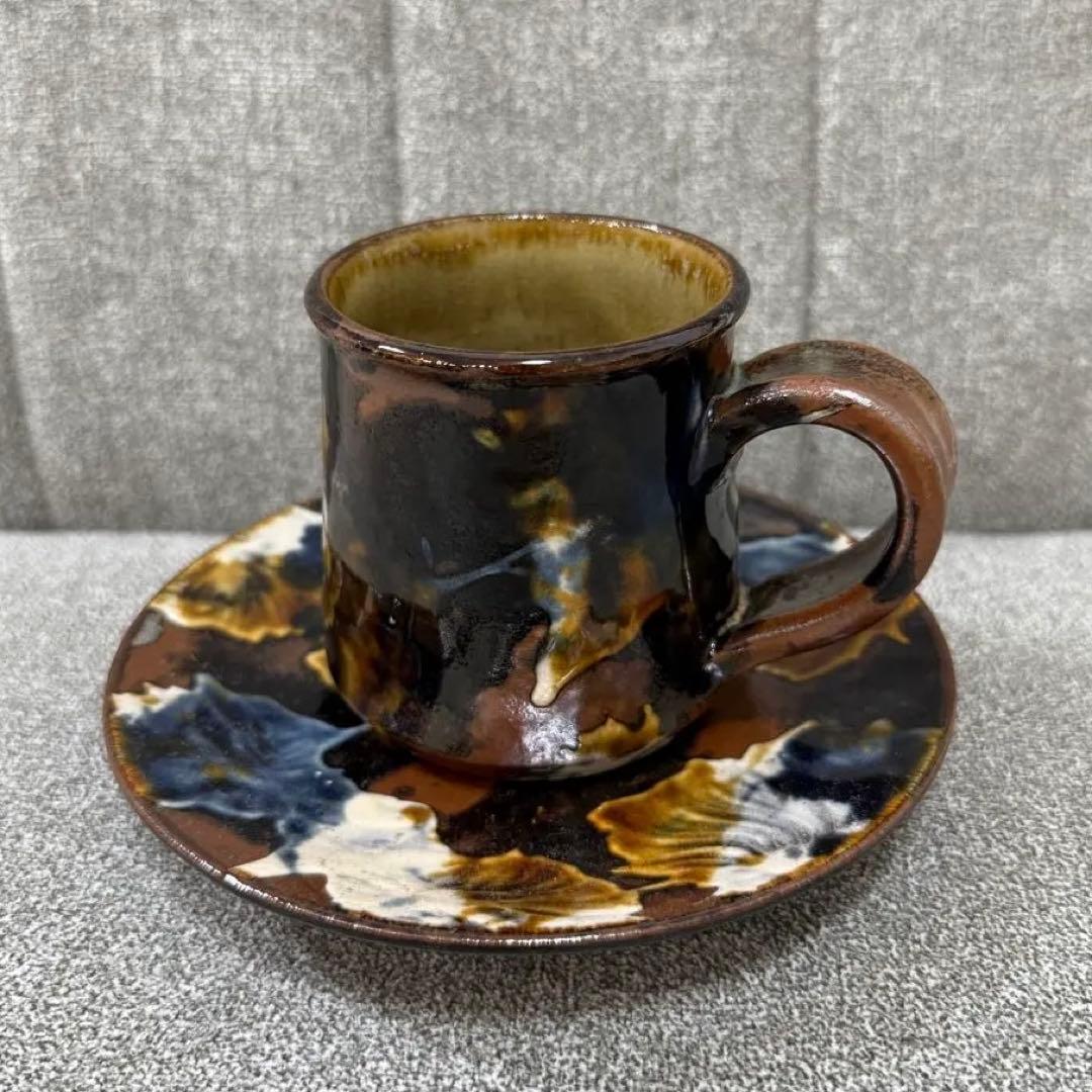 やちむん 沖縄 石倉陶器所 壺屋焼 マグカップ ソーサー