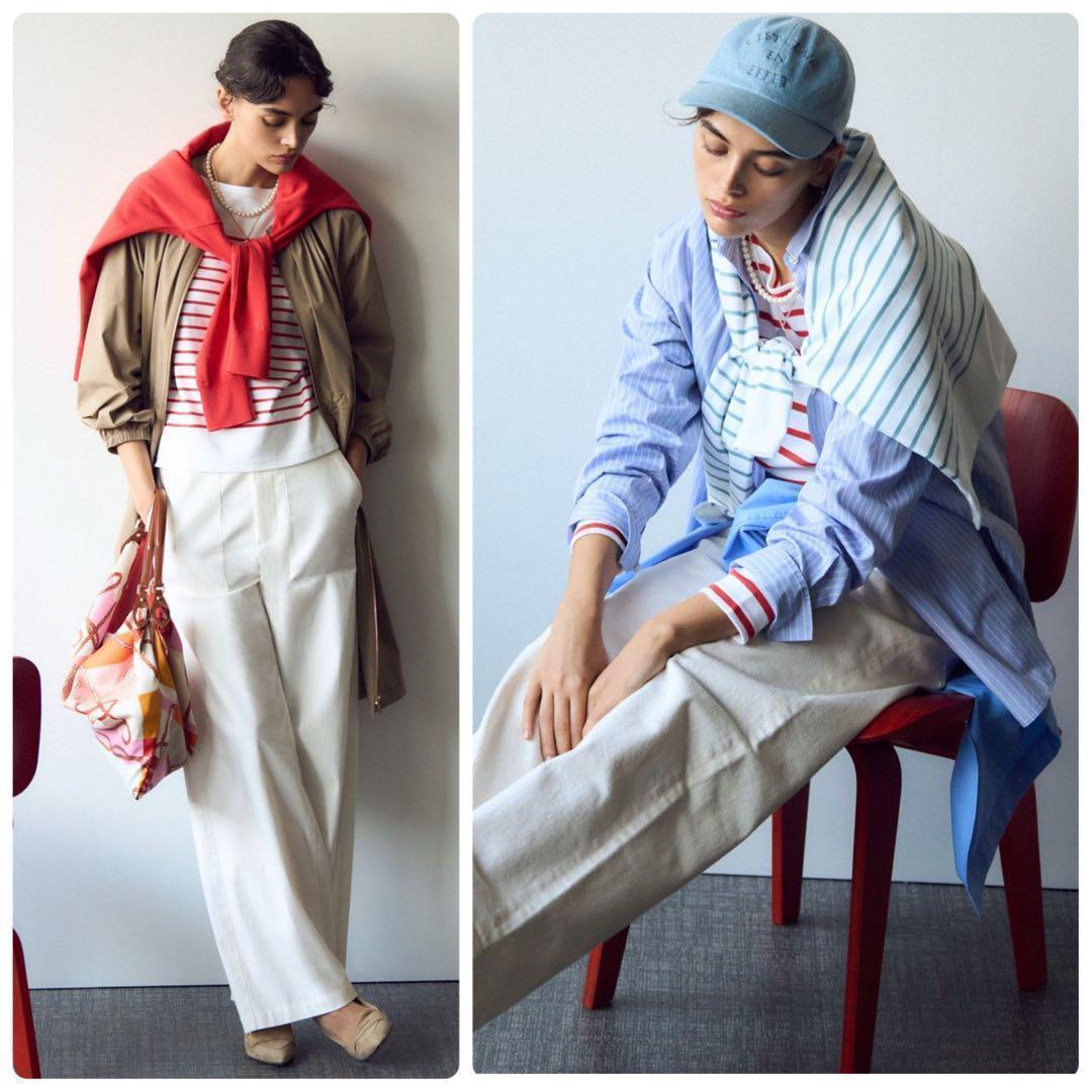 2025美品◎ 23区　Armor-lux スムースパネルボーダーカットソー