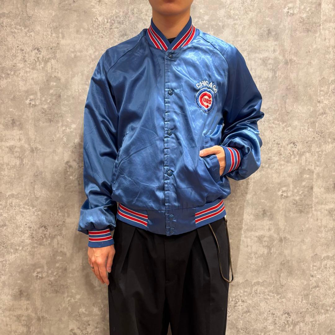 【送料無料】 USA古着 スタジャン MLB シカゴ・カブス USA製 90s