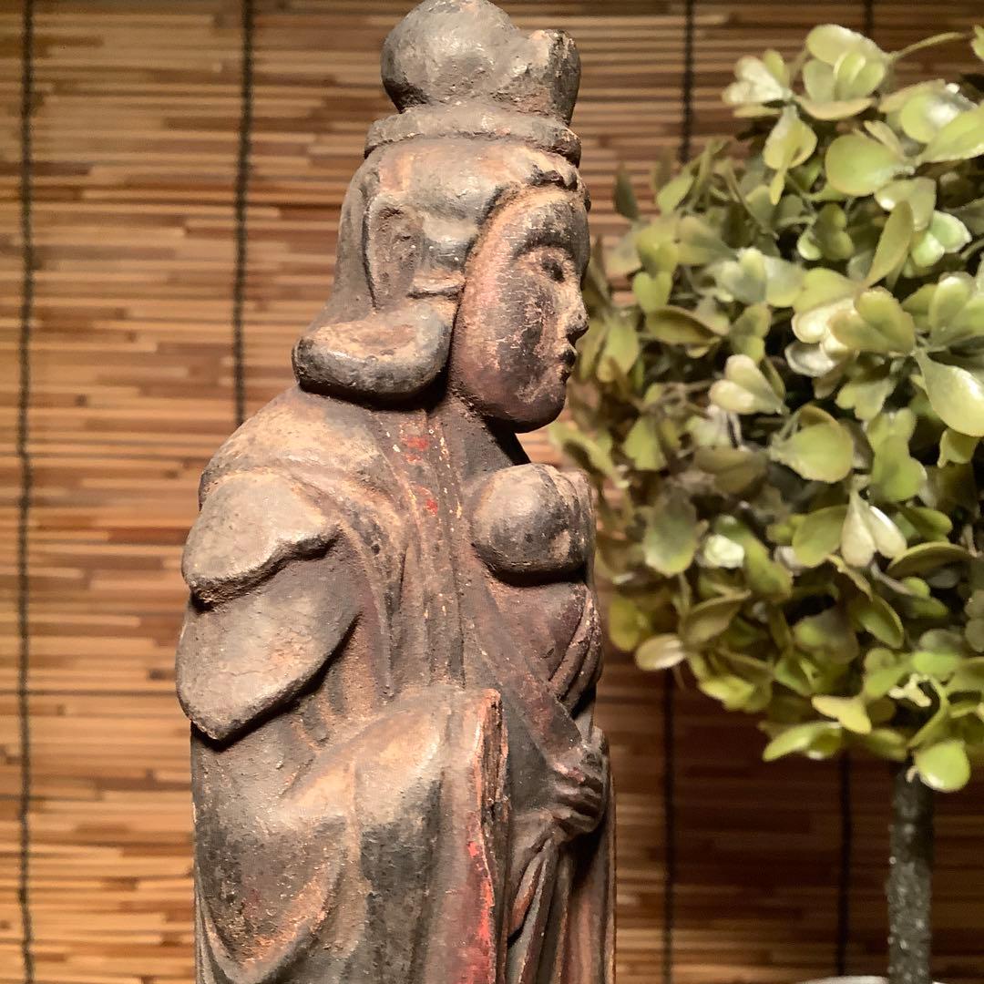 室町期「夜叉・鬼子母神」鬼子母神信仰・訶梨帝母・外護神・木彫彩色