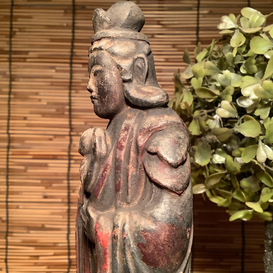 室町期「夜叉・鬼子母神」鬼子母神信仰・訶梨帝母・外護神・木彫彩色