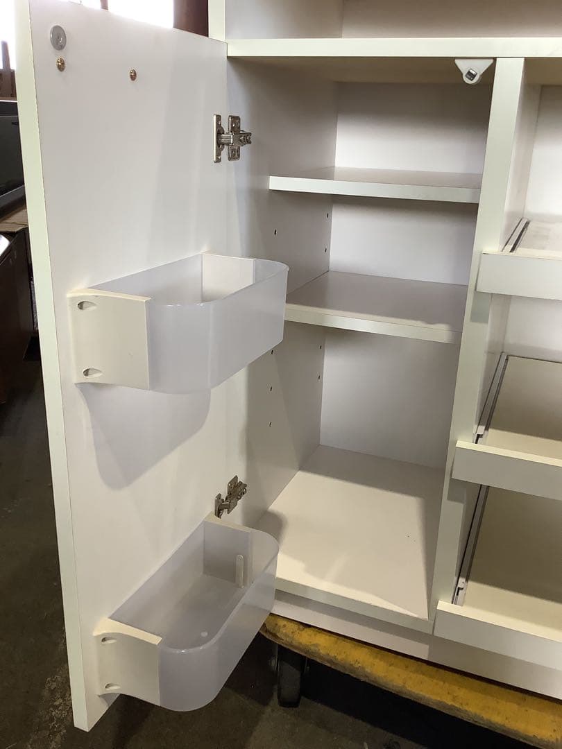 キッチンボード キッチンカウンター 土井インテリア工業 スライド棚３つ