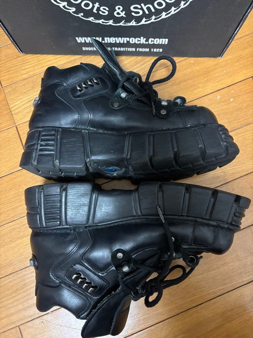 NEW ROCK　215　メタルパーツ　厚底　ブーツ　サイバー　グランジ　42