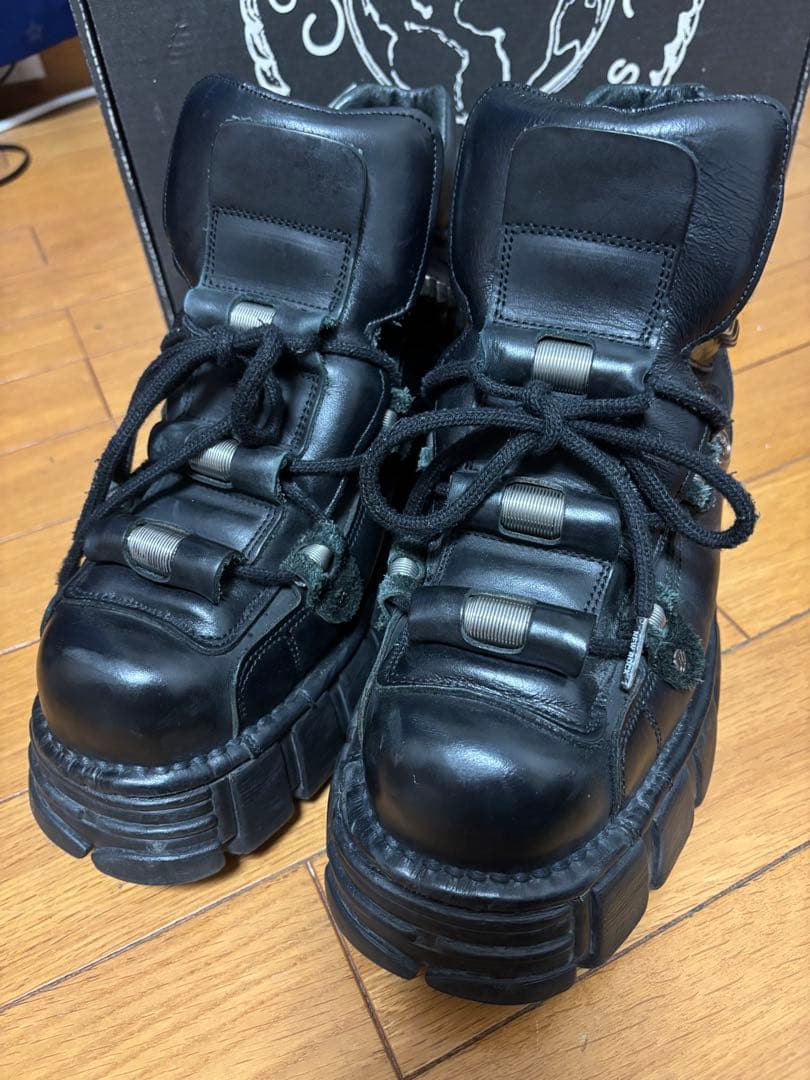 NEW ROCK　215　メタルパーツ　厚底　ブーツ　サイバー　グランジ　42