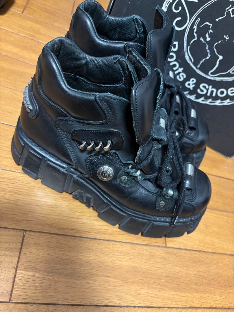 NEW ROCK　215　メタルパーツ　厚底　ブーツ　サイバー　グランジ　42