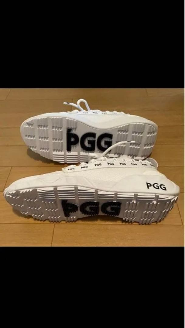 パーリーゲイツ　ホワイト ゴルフシューズ