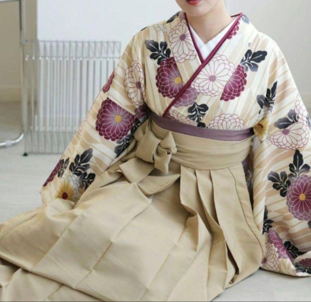 【utatane】卒業式 袴セット Mサイズ 矢がすり菊 （1度のみ着用）