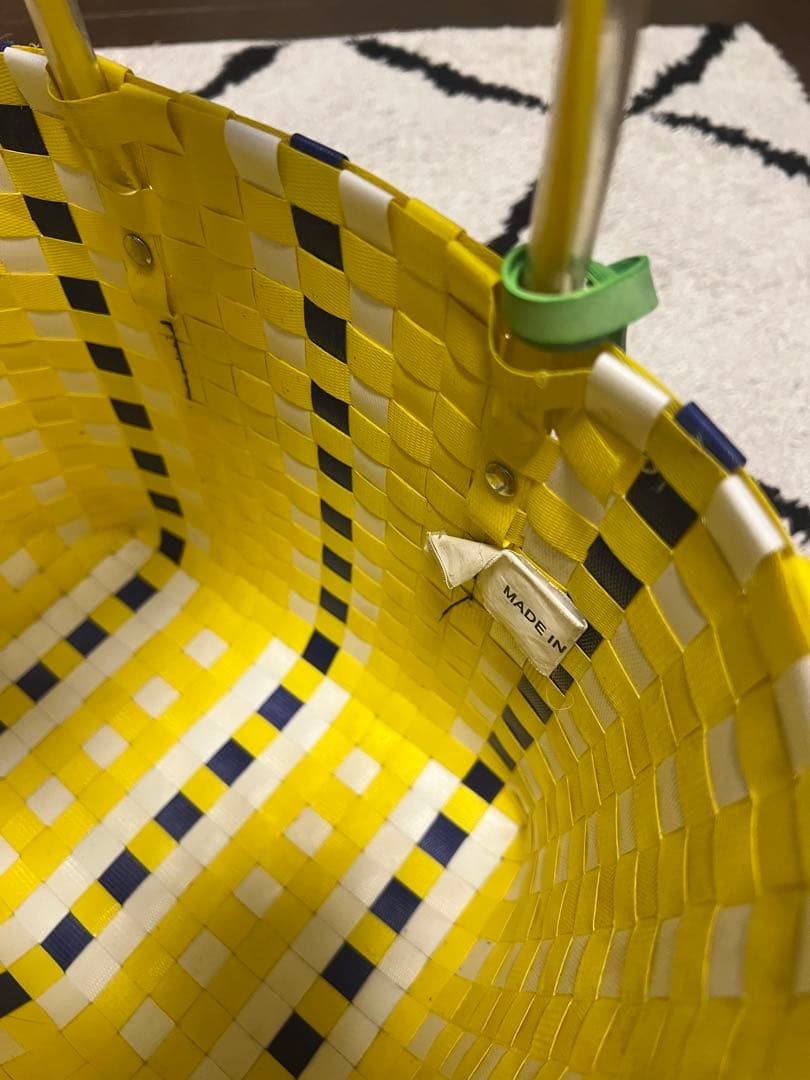 MARNI イエロー 編み込みトートバッグ