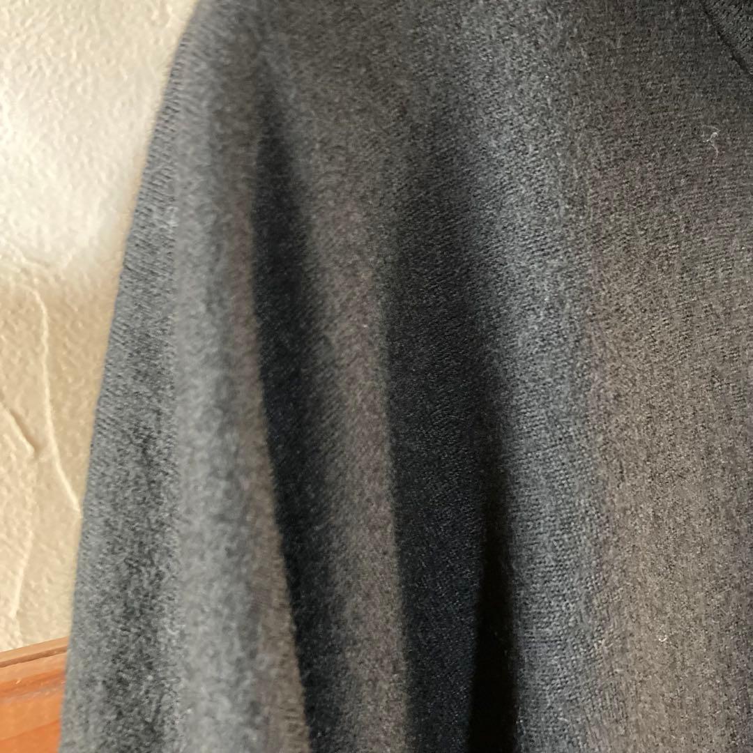 Y's ワイズ　ハイネック　ドット柄ロングワンピース　ブラック　Mサイズ　ウール