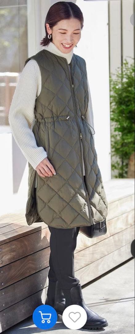 TAION×UNFILO キルティングダウン ジレ