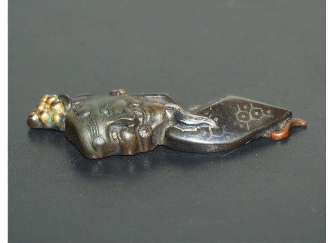 送料無料　江戸時代　目貫2点　刀装具　木箱付