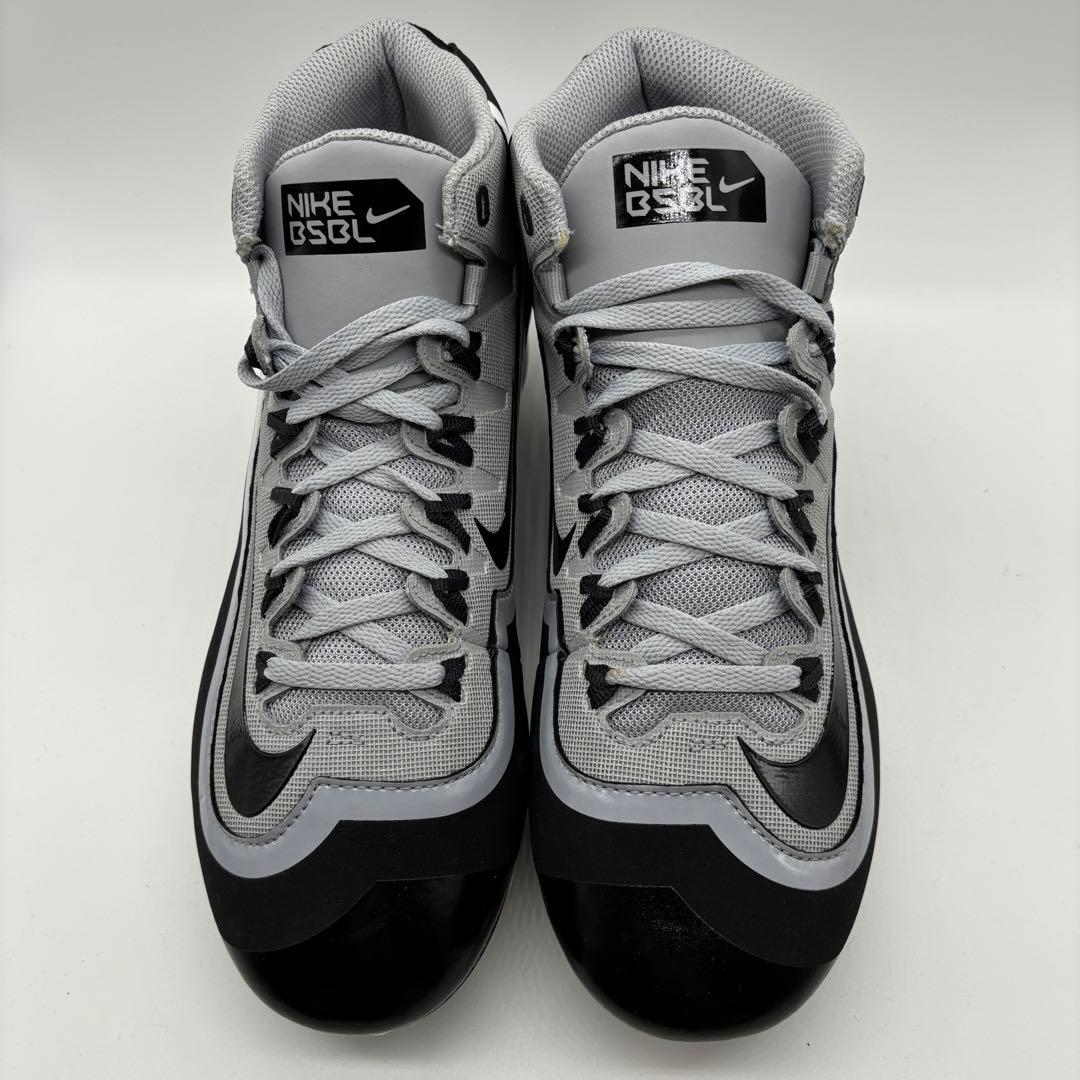 NIKE 野球 スパイク 金具 ブラック グレー 黒 26.5㎝ ミドルカット