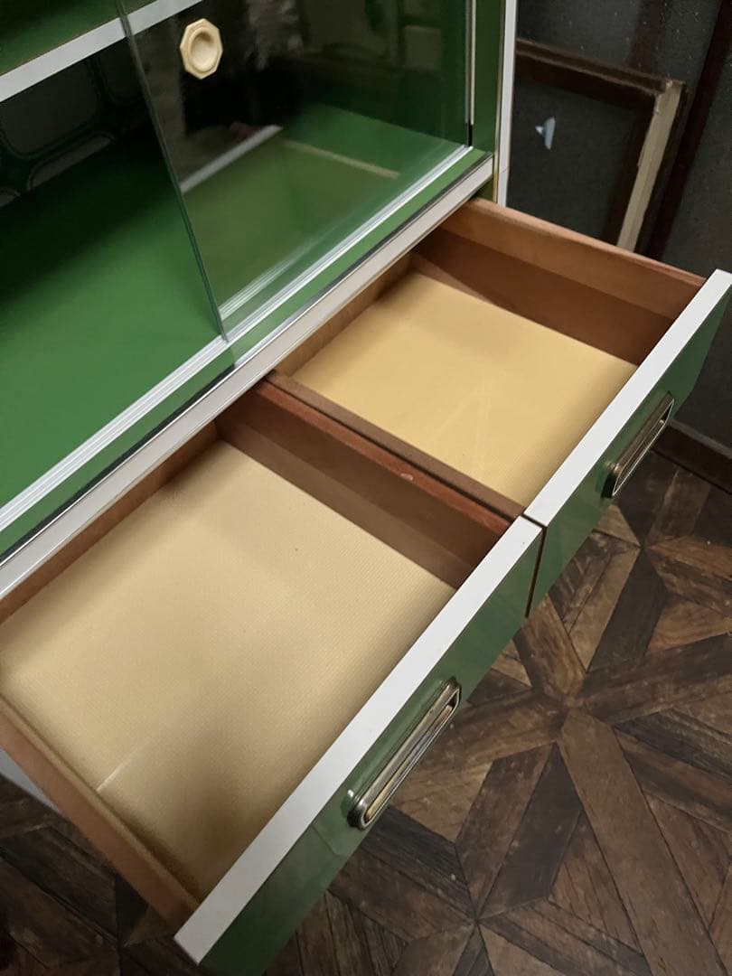 食器棚 レトロポップ 昭和レトロ インテリア 水屋 飾り棚 当時物