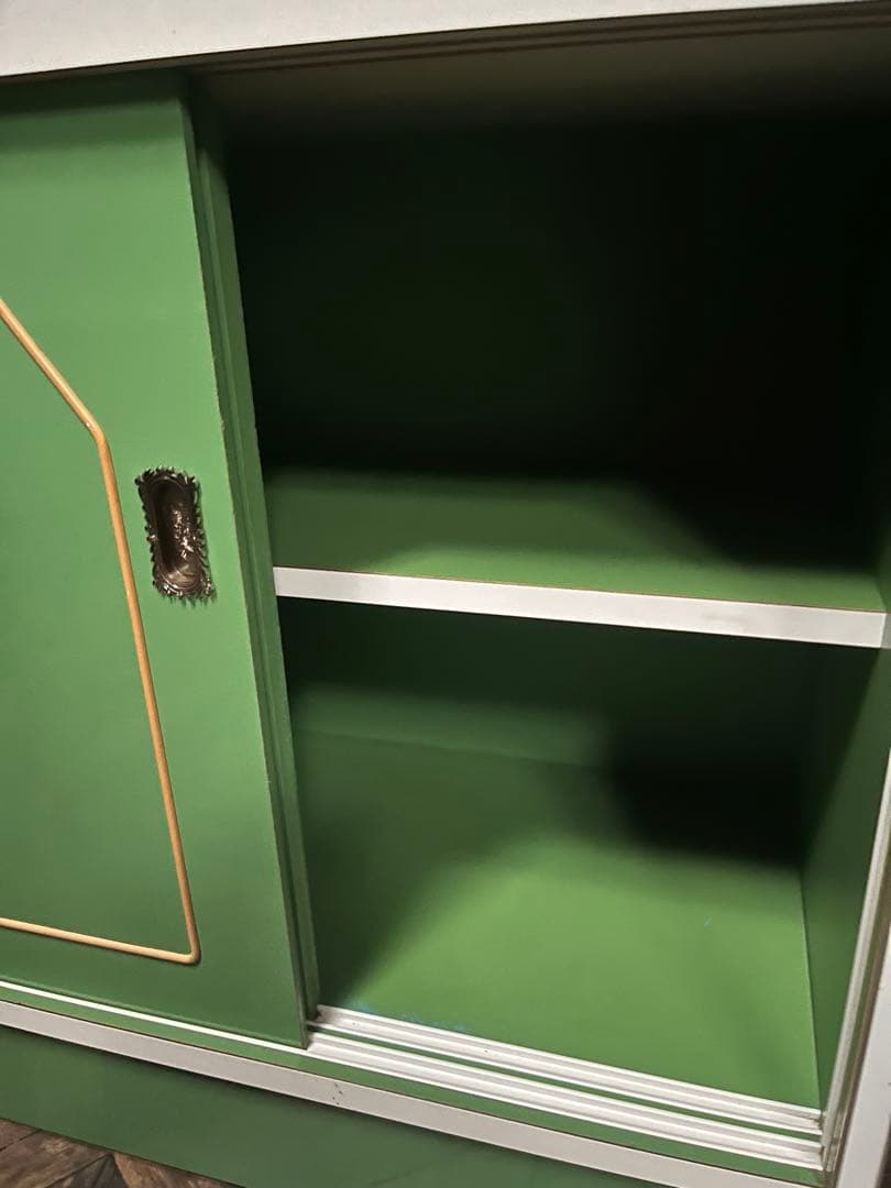 食器棚 レトロポップ 昭和レトロ インテリア 水屋 飾り棚 当時物