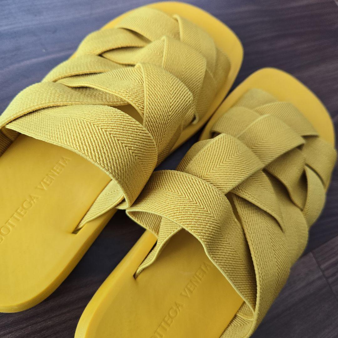 BOTTEGA VENETA/ ボッテガヴェネタ 黄色 サンダル 40 25cm