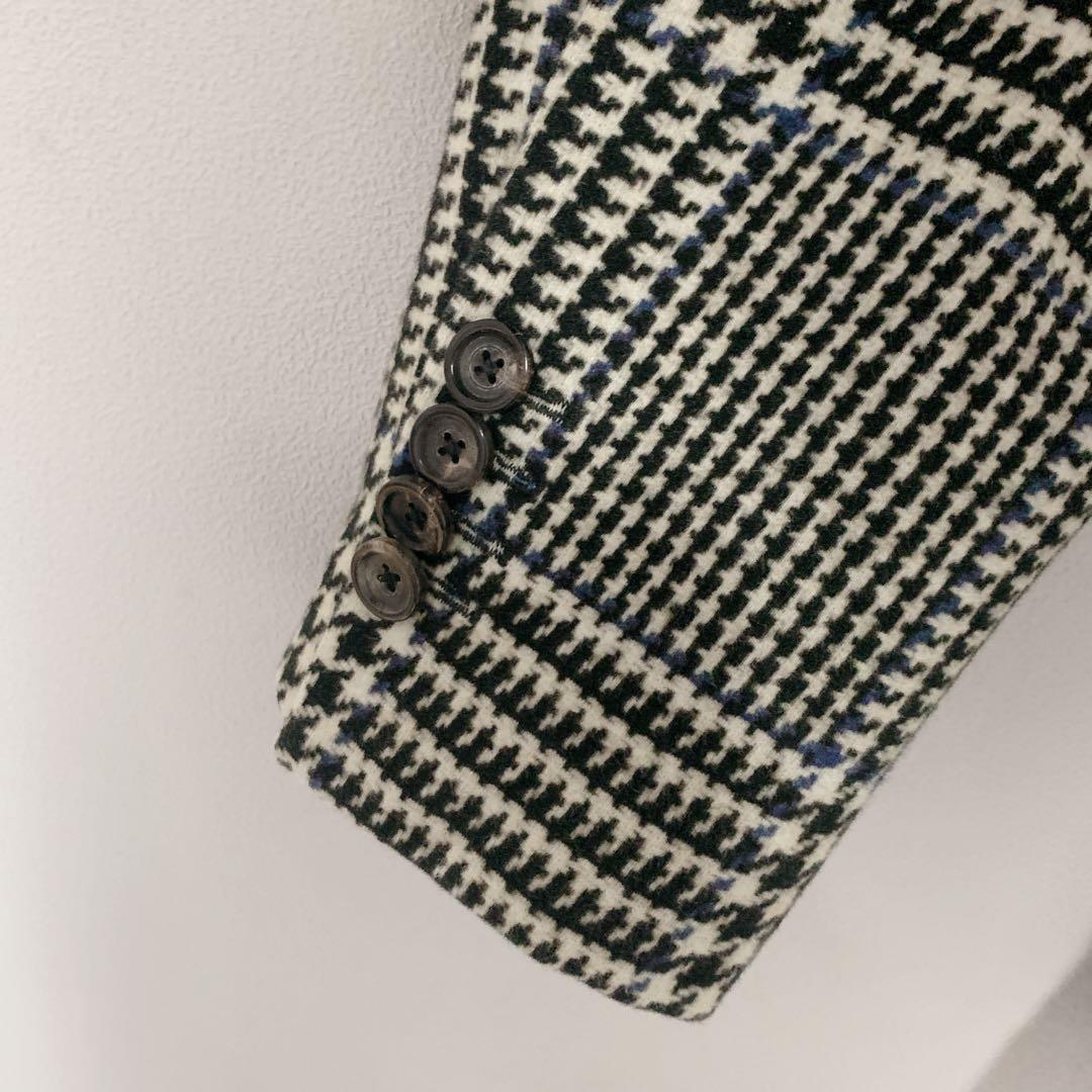 ✨美品 チルコロ1901 ジャージージャケット グレンチェック グレー系 46