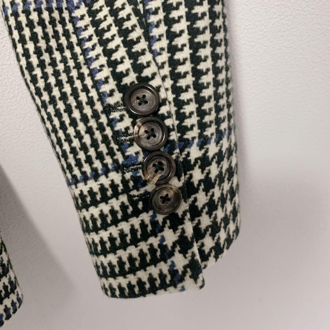 ✨美品 チルコロ1901 ジャージージャケット グレンチェック グレー系 46