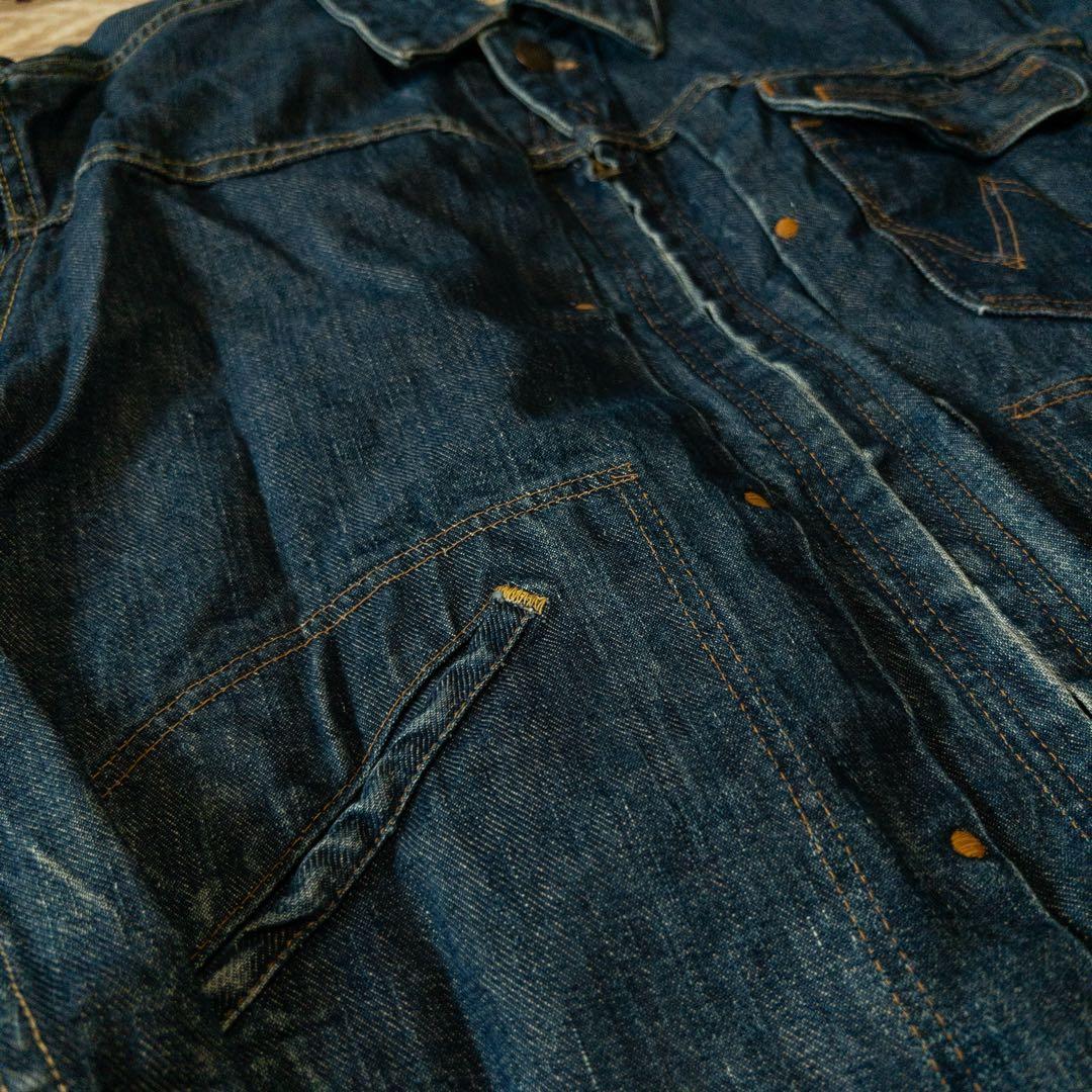 50s wrangler 11mjz 前期　オリジナル　真紺　縦ベル　38