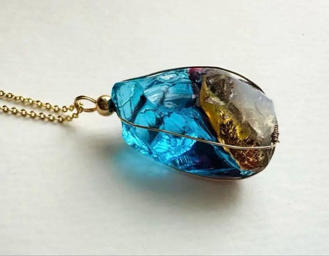 アンダラクリスタル原石ペンダント　シエラネバダ　マルチカラー　14KGF