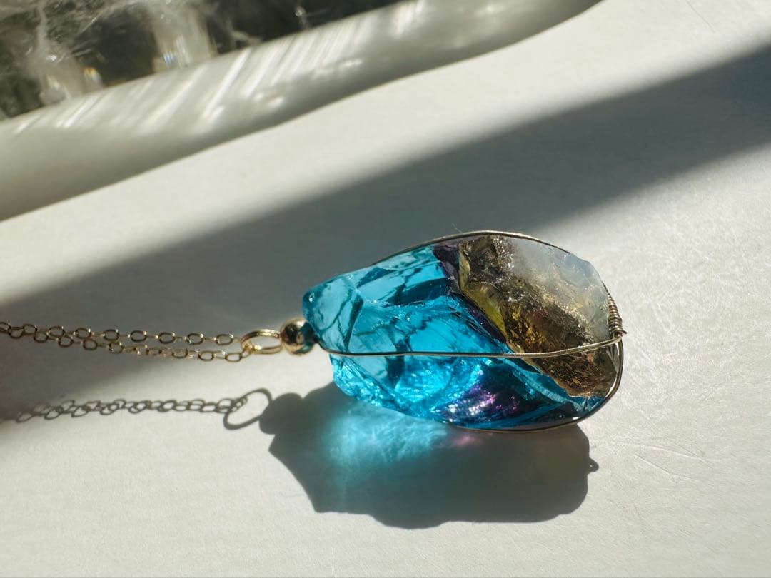 アンダラクリスタル原石ペンダント　シエラネバダ　マルチカラー　14KGF