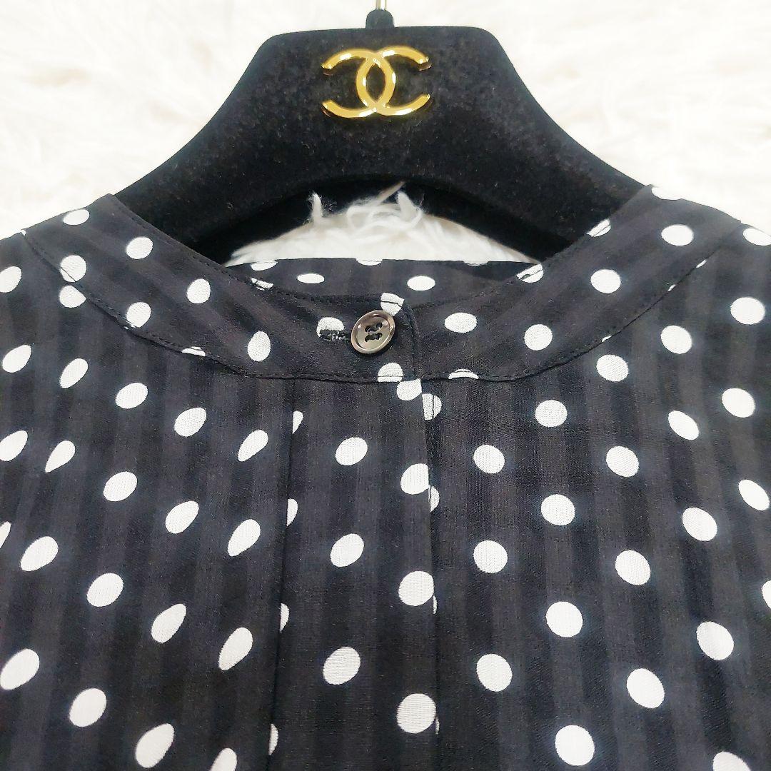 BEARDSLEY ビアズリー 洗える ドット ギャザー ワンピース 0